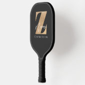 Monogram met initiaal Z & gepersonaliseerde naam Pickleball Paddle (Links)