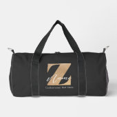 Monogram met initiaal Z & gepersonaliseerde naam Plunjezak (Voorkant)