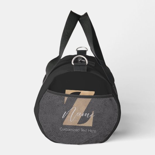Monogram met initiaal Z & gepersonaliseerde naam Plunjezak (Rechts)