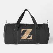 Monogram met initiaal Z & gepersonaliseerde naam Plunjezak (Achterkant)