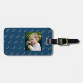 Monogram met jouw naam en foto bagagelabel (Voorkant horizontaal)