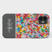 Monogram met kleurrijke suikersproinkles! Case-Mate iPhone case (Achterkant (horizontaal))