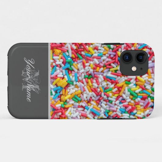 Monogram met kleurrijke suikersproinkles! Case-Mate iPhone case (Achterkant (horizontaal))