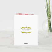 Monogram met Koolrozen en Strepen Notitie Kaart (Achterkant)
