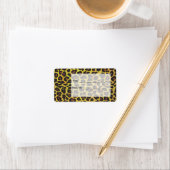 Monogram met luipaard bruin en geel etiket (Insitu)