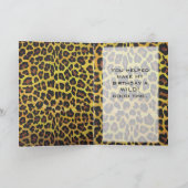 Monogram met luipaard bruin en geel kaart (Binnen)