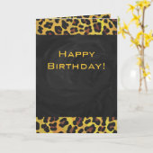 Monogram met luipaard bruin en geel kaart (Gele Bloem)