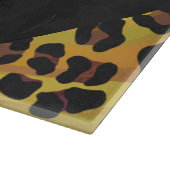 Monogram met luipaard bruin en geel snijplank (Hoek)