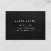 Monogram met luxe elementen namaakleer visitekaartje (Achterkant)