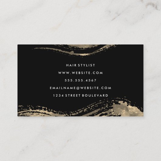 Monogram met Luxe Waterverf geborsteld Visitekaartje (Achterkant)