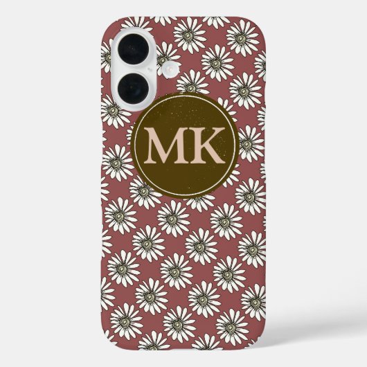 monogram met mazen Case-Mate iPhone case (Achterkant)