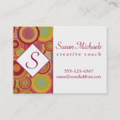 Monogram met Moderne, Kleurrijke Abstracte Vormen Visitekaartje (Voorkant)