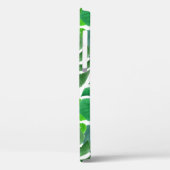 Monogram met Monstera Deliciosa Bladeren Patroon Case-Mate iPhone Case (Achterkant / Links)