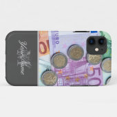 Monogram met munten en bankbiljetten! Case-Mate iPhone Case (Achterkant (horizontaal))