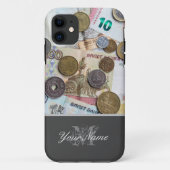  Monogram met munten en bankbiljetten! Case-Mate iPhone Case (Achterkant)