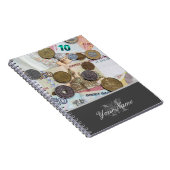  Monogram met munten en bankbiljetten! Notitieboek (Rechterzijde)