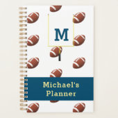 Monogram met Naam Football Thema Planner (Voorkant)