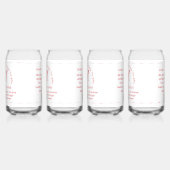 Monogram met naam katholieke zegen drinkset blikvorm glas (Links)