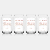 Monogram met naam Katholieke zegen drinkset Blikvorm Glas (Achterkant)
