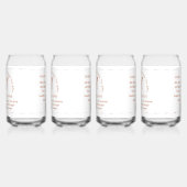 Monogram met naam Katholieke zegen drinkset Blikvorm Glas (Links)