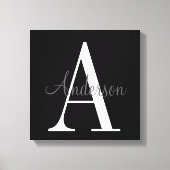 Monogram met naambekleding canvas afdruk (Voorkant)