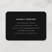 Monogram met namaak gouden verlichte elementen visitekaartje (Achterkant)