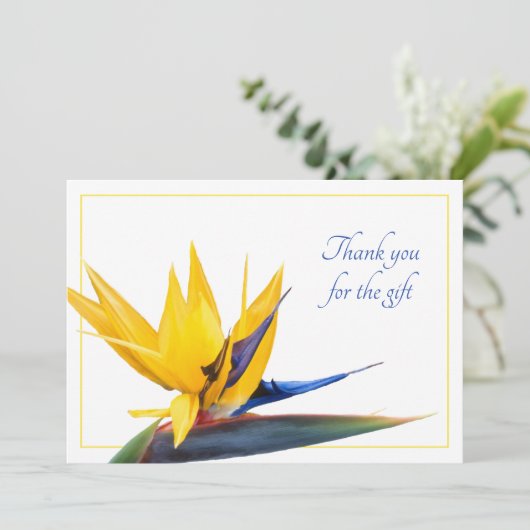 Monogram met paradijzen bedankt kaarten (Staand voorkant)