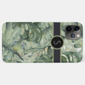 Monogram met prachtige tropische bladeren Case-Mate iPhone case (Achterkant (horizontaal))