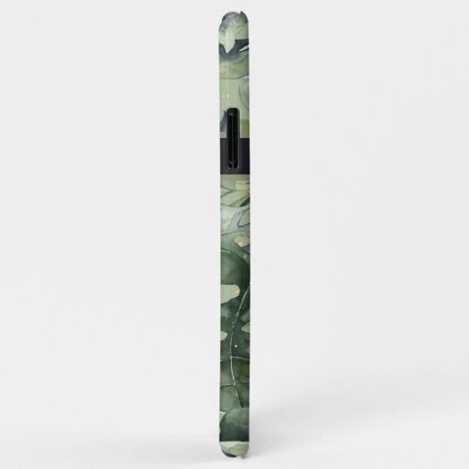 Monogram met prachtige tropische bladeren Case-Mate iPhone case (Achterkant/rechts)