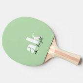 Monogram met retrosignatuur gecontroleerd tafeltennisbatje (Zijkant)