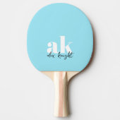 Monogram met retrosignatuur gecontroleerd tafeltennisbatje (Voorkant)