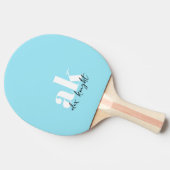 Monogram met retrosignatuur gecontroleerd tafeltennisbatje (Zijkant)