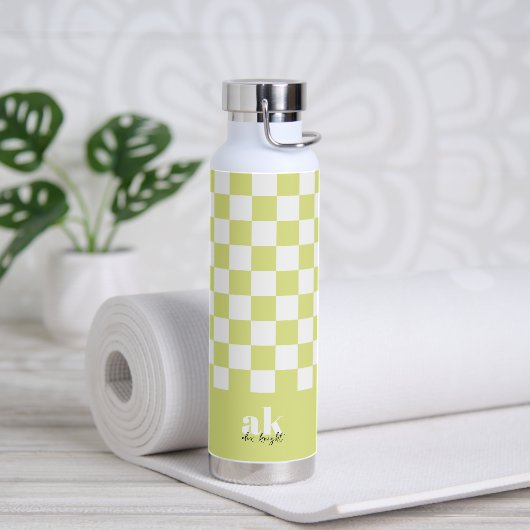 Monogram met retrosignatuur gecontroleerd waterfles (Yoga)