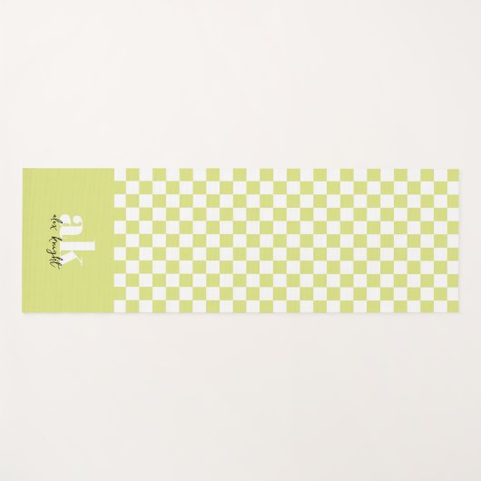 Monogram met retrosignatuur gecontroleerd yogamat (Voorkant (horizontaal))