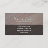 Monogram met rode gestreepte marmer-structuur visitekaartje (Achterkant)