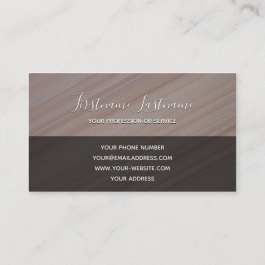 Monogram met rode gestreepte marmer-structuur visitekaartje (Achterkant)