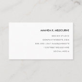 Monogram met stijlvol patroon visitekaartje (Achterkant)