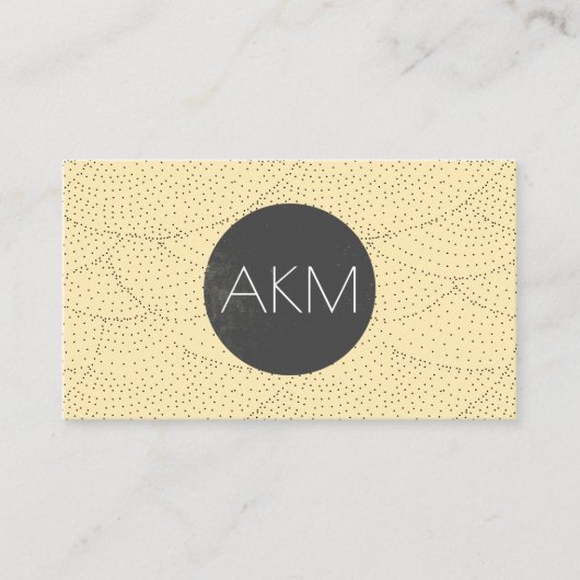 Monogram met stijlvol patroon visitekaartje (Voorkant)