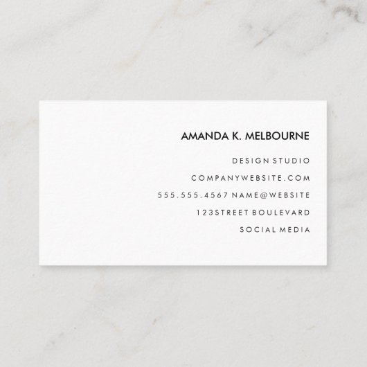 Monogram met stijlvol patroon visitekaartje (Achterkant)