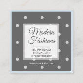 Monogram met stippen vierkante visitekaartje (Achterkant)