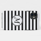 Monogram met strepen Case-Mate iPhone case (Achterkant (horizontaal))