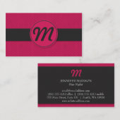 Monogram met textuur visitekaartje (Voorkant / Achterkant)