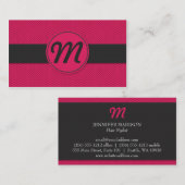 Monogram met textuur visitekaartje (Voorkant / Achterkant)