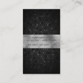 Monogram met twee letters | Geometrisch Metallic Visitekaartje (Achterkant)