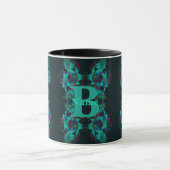 Monogram met uw eerste naam lelie kunst gepersonal mok (Midden)