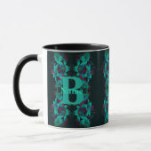 Monogram met uw eerste naam lelie kunst gepersonal mok (Links)