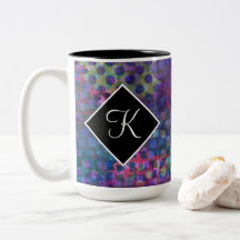 Monogram met veelkleurige Abstracte digitale kunst