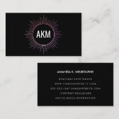 Monogram met verlichte elementen visitekaartje (Voorkant / Achterkant)