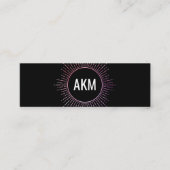 Monogram met verlichtingselementen mini visitekaartje (Voorkant)