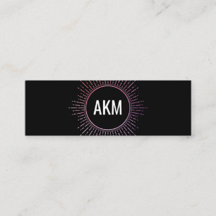 Monogram met verlichtingselementen mini visitekaartje